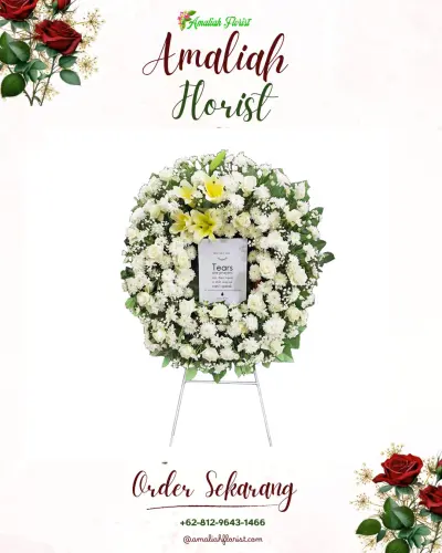 Krans Bunga Duka Cita di Kemiling Raya